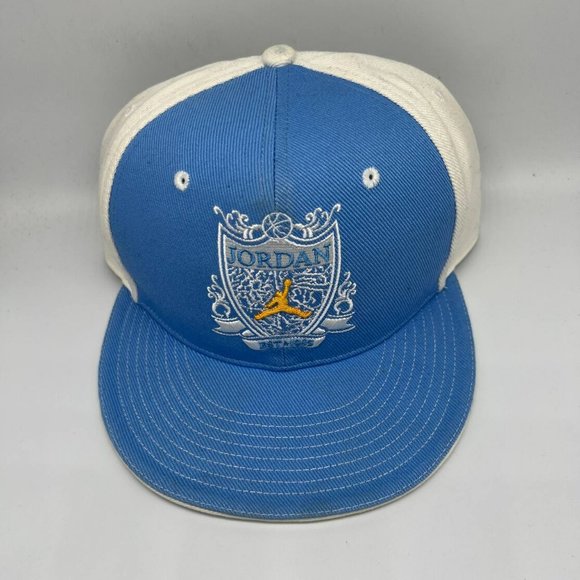 Jordan Accessories Air Jordan White Blue 7 4 Jumpman Hat Fitted Cap